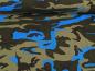 Preview: Baumwolljersey Camouflage Tarnmuster Blau